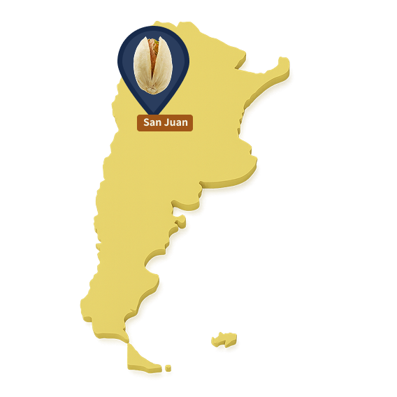 Mapa de Argentina con ubicación San Juan